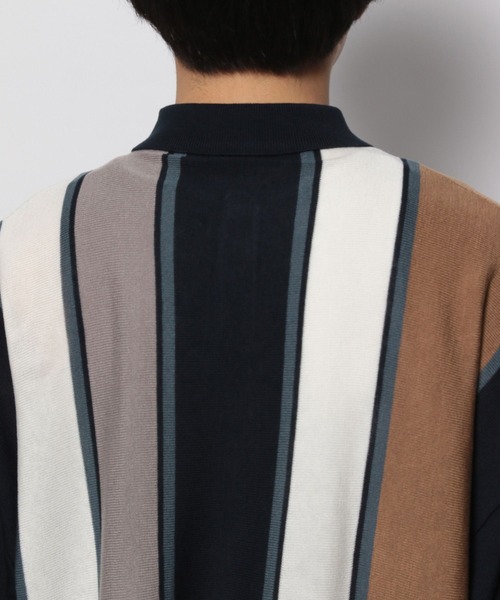 niko and...(ニコアンド)の「アシメストライプニットポロシャツ(ポロシャツ・メンズ・ネイビー/オフホワイト/グリーン・MEDIUM/LARGE)」の19枚目の写真