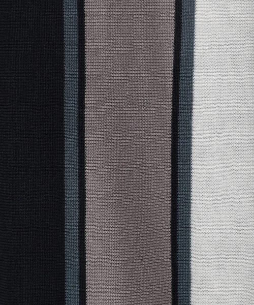 niko and...(ニコアンド)の「アシメストライプニットポロシャツ(ポロシャツ・メンズ・ネイビー/オフホワイト/グリーン・MEDIUM/LARGE)」の22枚目の写真