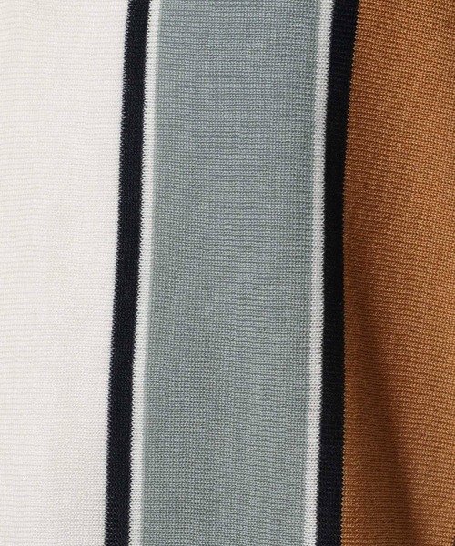 niko and...(ニコアンド)の「アシメストライプニットポロシャツ(ポロシャツ・メンズ・ネイビー/オフホワイト/グリーン・MEDIUM/LARGE)」の20枚目の写真