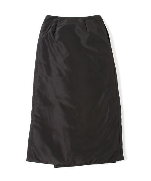 UNDECORATED(アンデコレイテッド)の「UNDECORATED アンデコレイテッド / Re:PL Padded Skirt リサイクルポリエステル パデッドスカート ラップスカート / UDF22407(スカート・レディース・ブラック/キナリ/グレイッシュベージュ・FREE)」の8枚目の写真