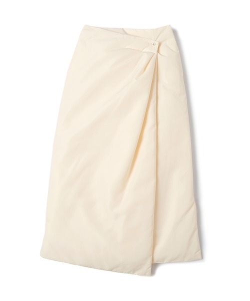 UNDECORATED(アンデコレイテッド)の「UNDECORATED アンデコレイテッド / Re:PL Padded Skirt リサイクルポリエステル パデッドスカート ラップスカート / UDF22407(スカート・レディース・ブラック/キナリ/グレイッシュベージュ・FREE)」の10枚目の写真