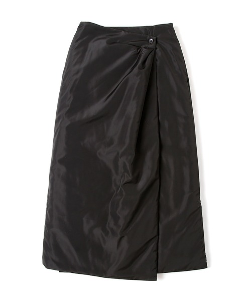 UNDECORATED(アンデコレイテッド)の「UNDECORATED アンデコレイテッド / Re:PL Padded Skirt リサイクルポリエステル パデッドスカート ラップスカート / UDF22407(スカート・レディース・ブラック/キナリ/グレイッシュベージュ・FREE)」の9枚目の写真