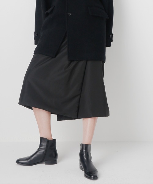 UNDECORATED(アンデコレイテッド)の「UNDECORATED アンデコレイテッド / Re:PL Padded Skirt リサイクルポリエステル パデッドスカート ラップスカート / UDF22407(スカート・レディース・ブラック/キナリ/グレイッシュベージュ・FREE)」の5枚目の写真