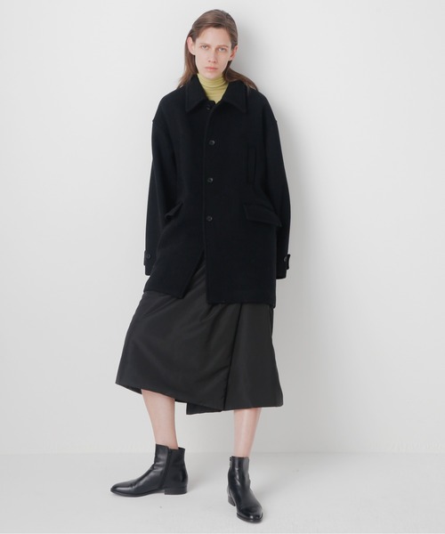 UNDECORATED(アンデコレイテッド)の「UNDECORATED アンデコレイテッド / Re:PL Padded Skirt リサイクルポリエステル パデッドスカート ラップスカート / UDF22407(スカート・レディース・ブラック/キナリ/グレイッシュベージュ・FREE)」の4枚目の写真