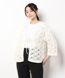 LOWRYS FARM | マクラメカーデＬＳ　269133(カーディガン/ボレロ)