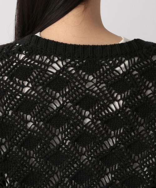 LOWRYS FARM（ローリーズファーム）の「マクラメカーディガン　269133（カーディガン/ボレロ・レディース・アイボリー/ブラック/オレンジ・FREE）」の16枚目の写真