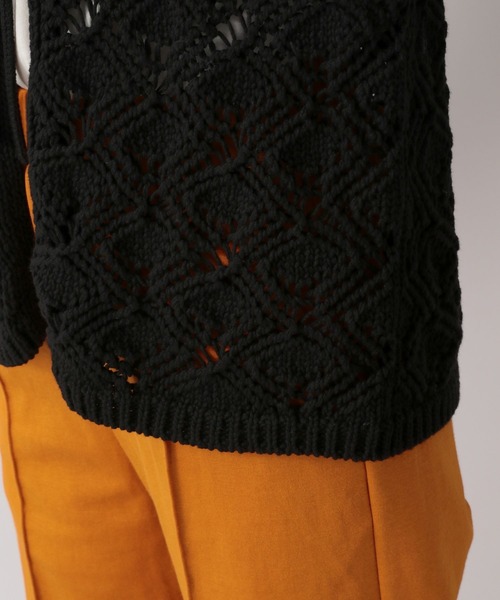 LOWRYS FARM（ローリーズファーム）の「マクラメカーディガン　269133（カーディガン/ボレロ・レディース・アイボリー/ブラック/オレンジ・FREE）」の20枚目の写真
