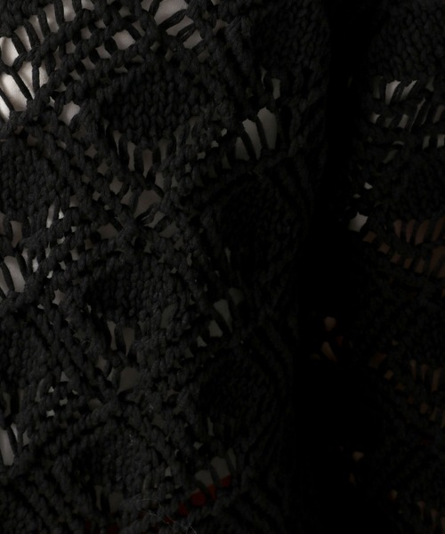 LOWRYS FARM（ローリーズファーム）の「マクラメカーディガン　269133（カーディガン/ボレロ・レディース・アイボリー/ブラック/オレンジ・FREE）」の22枚目の写真