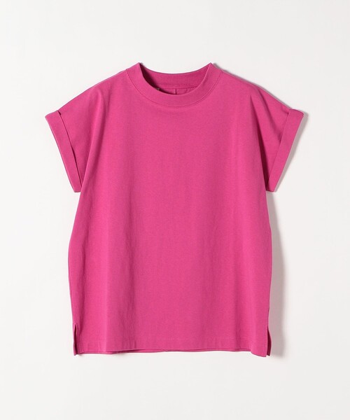 SHIPS any(シップス エニィ)の「SHIPS any:〈抗菌消臭〉USAコットン フレンチ スリーブ TEE(Tシャツ/カットソー・レディース・ホワイト/ブラック/ピンク/イエロー/ワインレッド・ONE SIZE)」の6枚目の写真