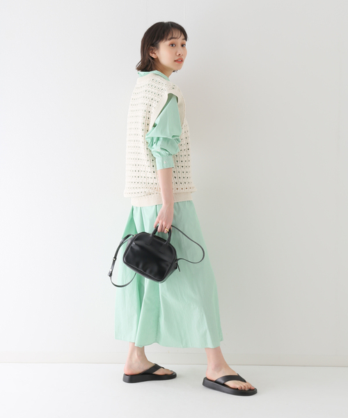 セール】【AMOMENTO / アモーメント】 COTTON ニットベスト