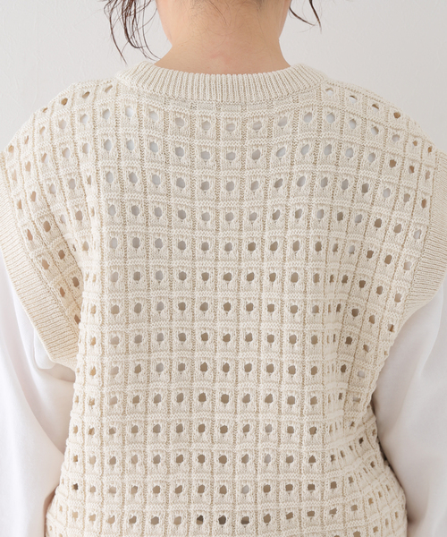 AMOMENTO アモーメント ベスト　ニット セール】【AMOMENTO / アモーメント】 COTTON ニットベスト