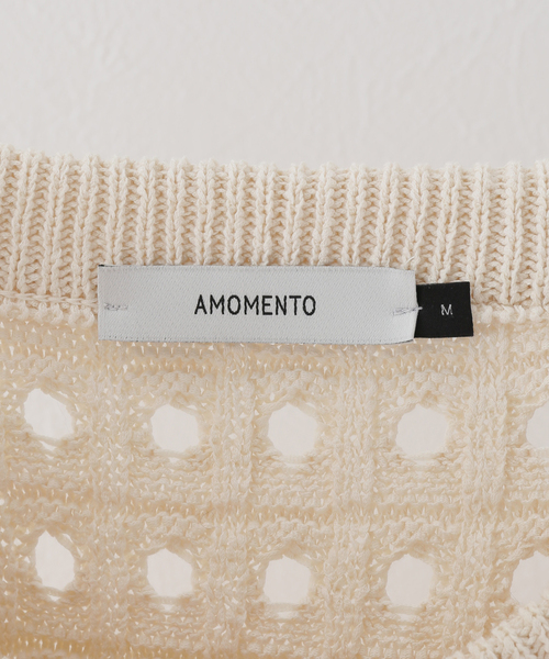 セール】【AMOMENTO / アモーメント】 COTTON ニットベスト