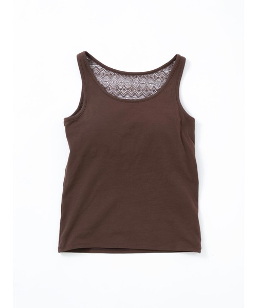 earth music&ecology（アースミュージックアンドエコロジー）の「カップ付きバックレースタンクトップ（タンクトップ・レディース・オリーブ/ダークブラウン/ブラック/オフホワイト・S/M）」の19枚目の写真