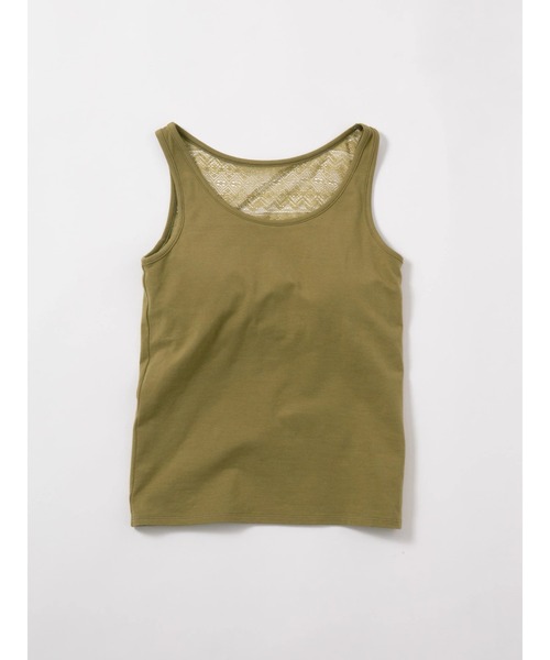 earth music&ecology（アースミュージックアンドエコロジー）の「カップ付きバックレースタンクトップ（タンクトップ・レディース・オリーブ/ダークブラウン/ブラック/オフホワイト・S/M）」の20枚目の写真