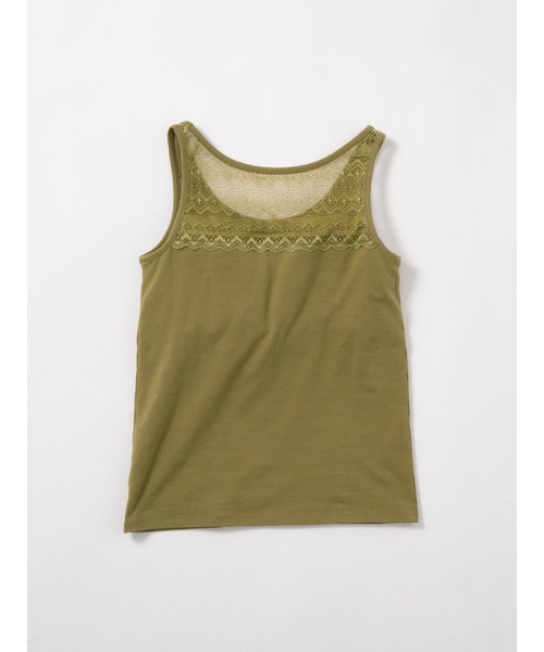 earth music&ecology（アースミュージックアンドエコロジー）の「カップ付きバックレースタンクトップ（タンクトップ・レディース・オリーブ/ダークブラウン/ブラック/オフホワイト・S/M）」の21枚目の写真