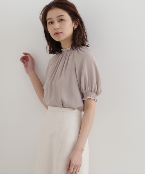 シャーリングバイカラーメローブラウス シャツ ブラウス Natural Beauty Basic ナチュラルビューティーベーシック のファッション通販 Zozotown