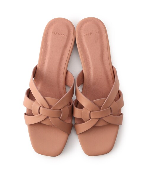 INDIVI（インディヴィ）の「◆クロスフラットミュール（サンダル・レディース・ブラック/ピンク系・35/45/25）」の10枚目の写真