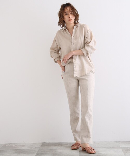 INDIVI（インディヴィ）の「◆クロスフラットミュール（サンダル・レディース・ブラック/ピンク系・35/45/25）」の9枚目の写真