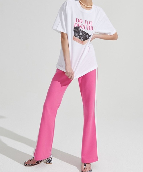 WONDER VISITOR（ワンダービジター）の「WONDER VISITOR／BoxCat overfit T　2276916（Tシャツ/カットソー・レディース・ホワイト/セージグリーン・FREE）」の7枚目の写真