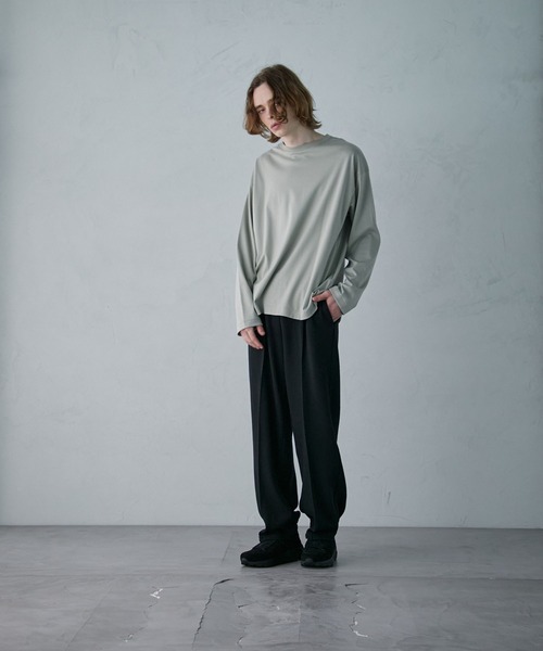 PUBLIC TOKYO（パブリックトウキョウ）の「ピンタックスウェットパンツ（スウェットパンツ・メンズ・ブラック/グレー・1/2）」の15枚目の写真