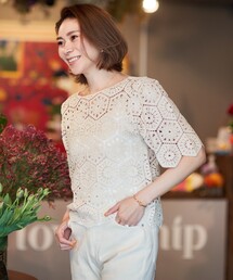 OPAQUE.CLIP | 【C】かぎ針編み 2wayトップス(シャツ/ブラウス)