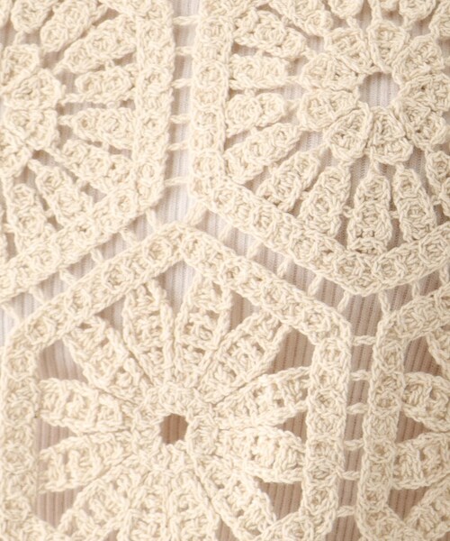 OPAQUE.CLIP（オペークドットクリップ）の「◆【C】かぎ針編み 2wayトップス（シャツ/ブラウス・レディース・ホワイト/ブラック/アイボリー・00）」の5枚目の写真