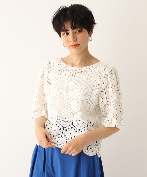 OPAQUE.CLIP（オペークドットクリップ）の「◆【C】かぎ針編み 2wayトップス（シャツ/ブラウス・レディース・ホワイト/ブラック/アイボリー・00）」の17枚目の写真