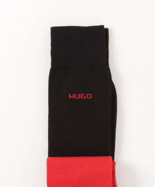 HUGO（ヒューゴ）の「2パック コットンブレンド レギュラーレングス ソックス（ソックス/靴下・メンズ・ブラック×レッド/ブラック/チャコールグレー・39-42/43-46）」の10枚目の写真