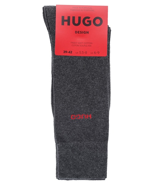HUGO（ヒューゴ）の「2パック コットンブレンド レギュラーレングス ソックス（ソックス/靴下・メンズ・ブラック×レッド/ブラック/チャコールグレー・39-42/43-46）」の3枚目の写真
