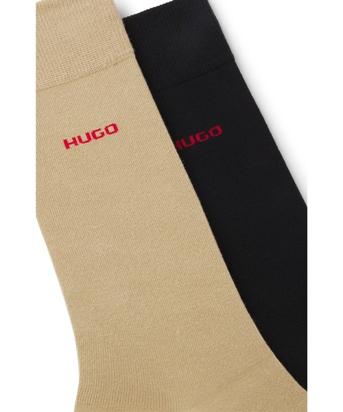 HUGO（ヒューゴ）の「2パック コットンブレンド レギュラーレングス ソックス（ソックス/靴下・メンズ・ブラック×レッド/ブラック/チャコールグレー・39-42/43-46）」の15枚目の写真