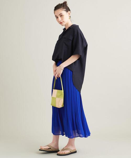【WEB限定】シフォンプリーツ ロングスカート -ウォッシャブル-