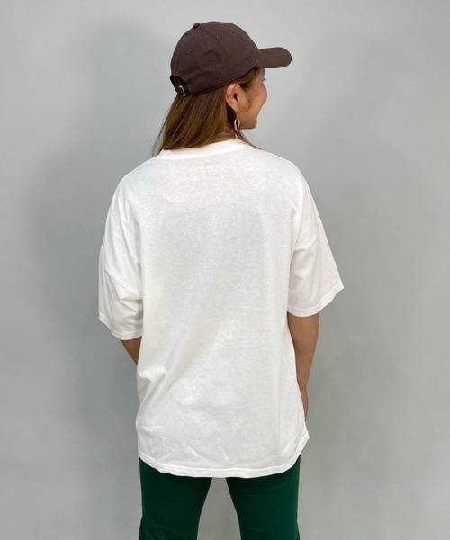 RVCA(ルーカ)の「RVCA/ルーカ ビッグシルエット/オーバーサイズ/カレッジ風ロゴTシャツ BC043-244(Tシャツ/カットソー・レディース・ピンク/ブラック/ホワイト・M/S/L)」の13枚目の写真