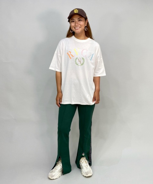 RVCA(ルーカ)の「RVCA/ルーカ ビッグシルエット/オーバーサイズ/カレッジ風ロゴTシャツ BC043-244(Tシャツ/カットソー・レディース・ピンク/ブラック/ホワイト・M/S/L)」の14枚目の写真