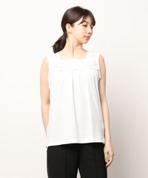 Samansa Mos2 | スクエアレースノースリーブ(Tシャツ/カットソー)