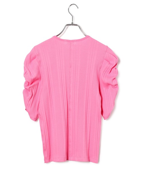 ADAM ET ROPE'（アダムエロペ）の「パフショルダーリブプルオーバー（Tシャツ/カットソー・レディース・ブラック/ピンク/ライトグリーン/キナリ・FREE）」の14枚目の写真