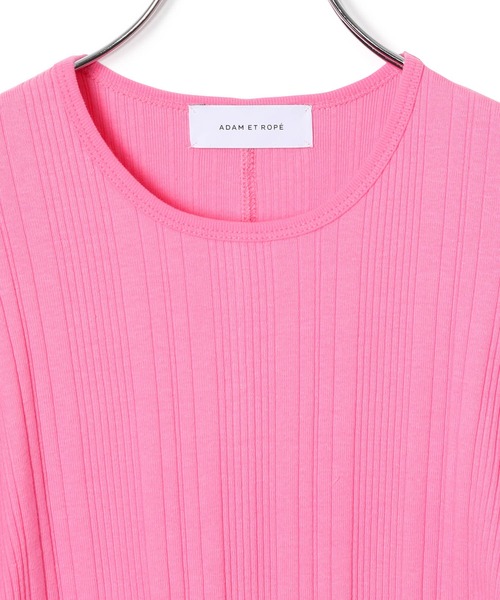 ADAM ET ROPE'（アダムエロペ）の「パフショルダーリブプルオーバー（Tシャツ/カットソー・レディース・ブラック/ピンク/ライトグリーン/キナリ・FREE）」の15枚目の写真