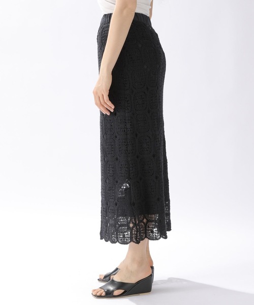 niko and...（ニコアンド）の「2WAYかぎ針風スカート（スカート・レディース・ブラック/オリーブ/アイボリー・MEDIUM/LARGE）」の10枚目の写真