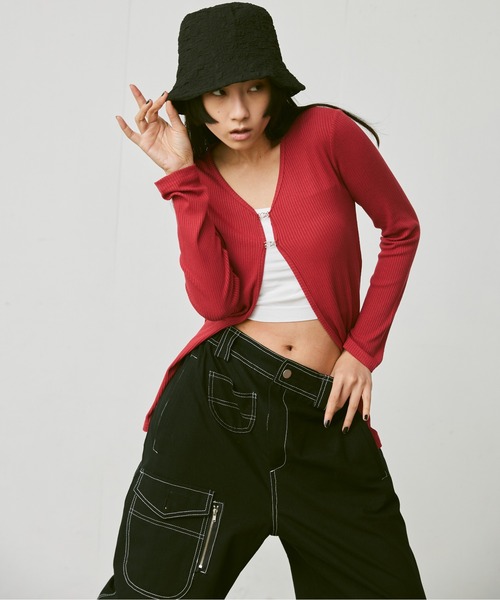 FEKETE（フェケテ）の「JACQUARD BUCKET HAT / 膨れジャガードバケットハット（ハット・レディース・ホワイト/ブラック/グリーン/ライトパープル・FREE）」の20枚目の写真