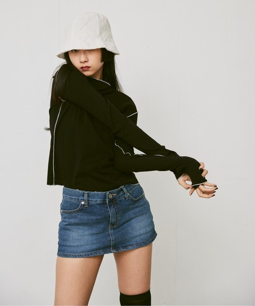 FEKETE（フェケテ）の「JACQUARD BUCKET HAT / 膨れジャガードバケットハット（ハット・レディース・ホワイト/ブラック/グリーン/ライトパープル・FREE）」の13枚目の写真