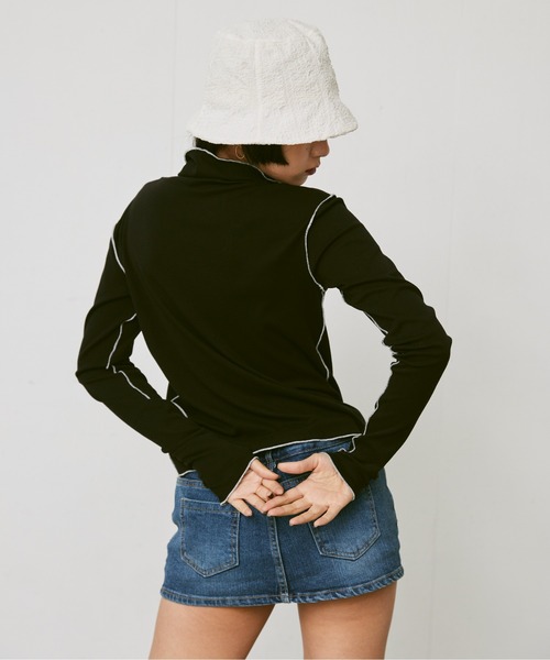 FEKETE（フェケテ）の「JACQUARD BUCKET HAT / 膨れジャガードバケットハット（ハット・レディース・ホワイト/ブラック/グリーン/ライトパープル・FREE）」の14枚目の写真