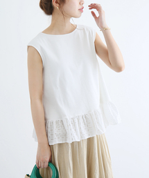 エンブロイダリーペプラムカットソー