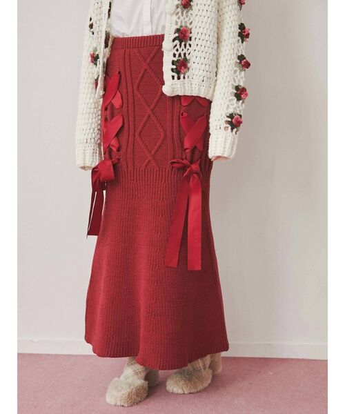 merry jenny（メリージェニー）の「fluffyレースアップパンプス（パンプス・レディース・アイボリー/ブラウン・MEDIUM/LARGE）」の14枚目の写真