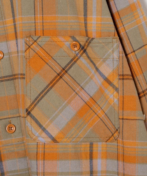 WEGO（ウィゴー）の「WEGO/ヘビーネルBIGチェックシャツ（シャツ/ブラウス・メンズ・ベージュ系その他2/グリーン系その他2・MEDIUM/LARGE）」の21枚目の写真