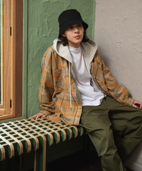 WEGO（ウィゴー）の「WEGO/ヘビーネルBIGチェックシャツ（シャツ/ブラウス・メンズ・ベージュ系その他2/グリーン系その他2・MEDIUM/LARGE）」の14枚目の写真