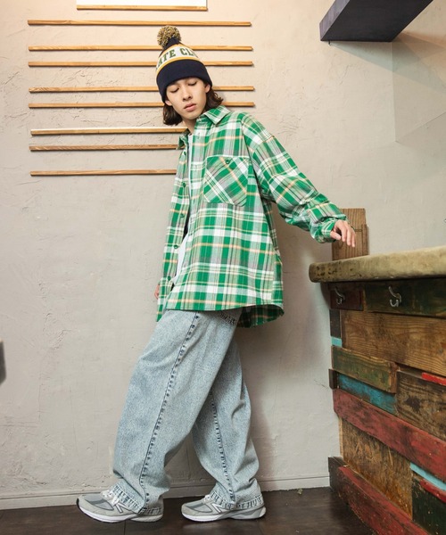 WEGO（ウィゴー）の「WEGO/ヘビーネルBIGチェックシャツ（シャツ