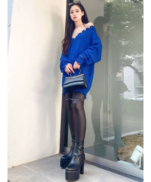 GYDA（ジェイダ）の「ハイウエスト KNEE ZIPレギンス（その他パンツ・レディース・ブラック・SMALL）」の10枚目の写真