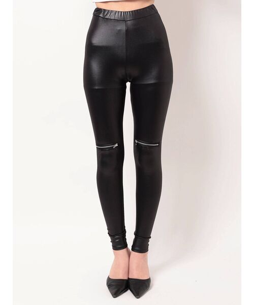GYDA（ジェイダ）の「ハイウエスト KNEE ZIPレギンス（その他パンツ・レディース・ブラック・SMALL）」の18枚目の写真