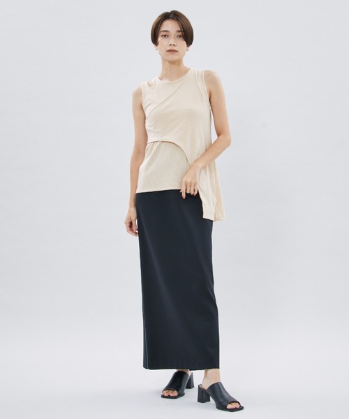 お値下げ!CLANEクラネ♡ビックカラートップス CLANE/クラネ】2WAY NUANCE CUT TOPS/2WAYニュアンスカット