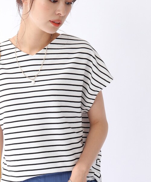 DRESKIP(ドレスキップ)の「◆カットミラノフレンチプルオーバー(Tシャツ/カットソー・レディース・ライトブルー/オフホワイト/グレー系その他/ホワイト系4/ダークブラウン/ブラック/パープル系/ライトベージュ・00)」の3枚目の写真