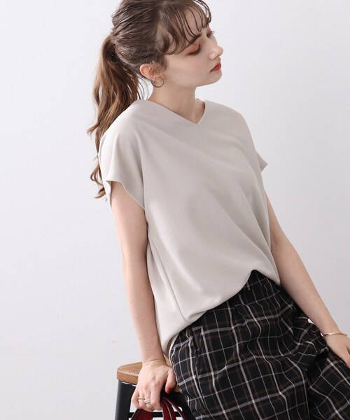 DRESKIP(ドレスキップ)の「◆カットミラノフレンチプルオーバー(Tシャツ/カットソー・レディース・ライトブルー/オフホワイト/グレー系その他/ホワイト系4/ダークブラウン/ブラック/パープル系/ライトベージュ・00)」の7枚目の写真